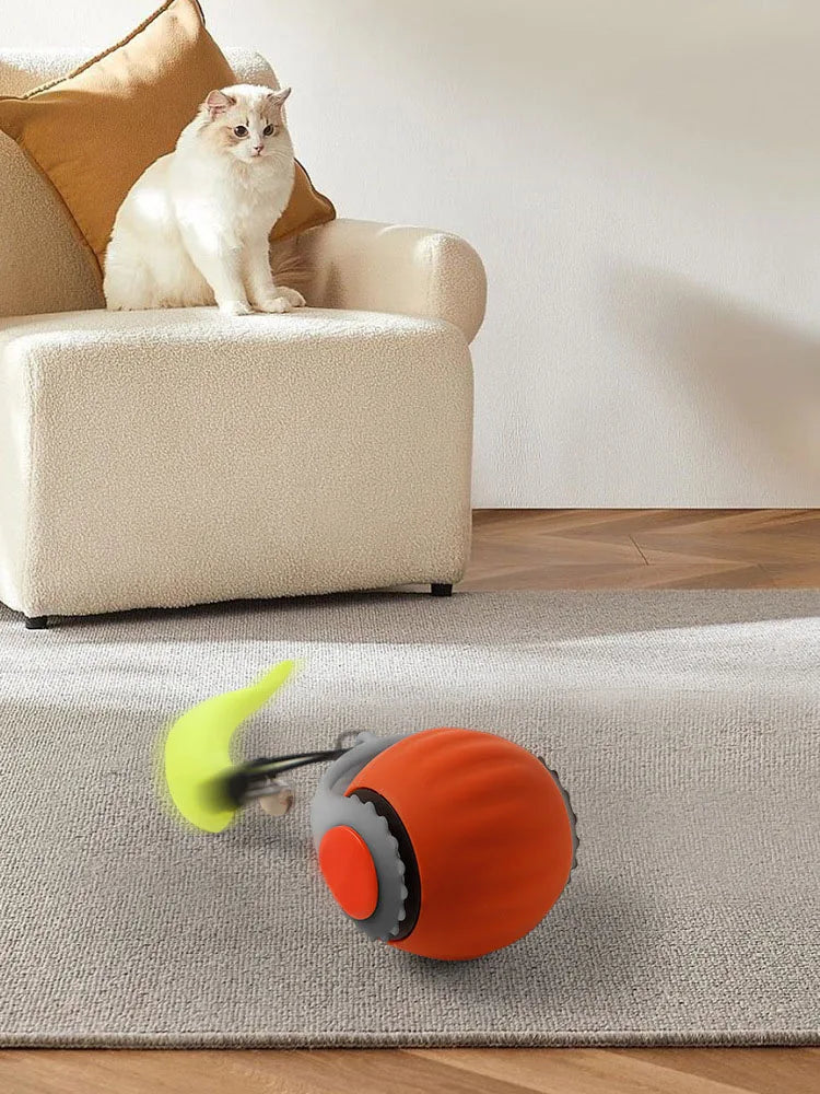 Pelota inteligente para gatos, juguete eléctrico para gatos, autoexcitante, antiaburrimiento, seguro y resistente a las mordeduras.