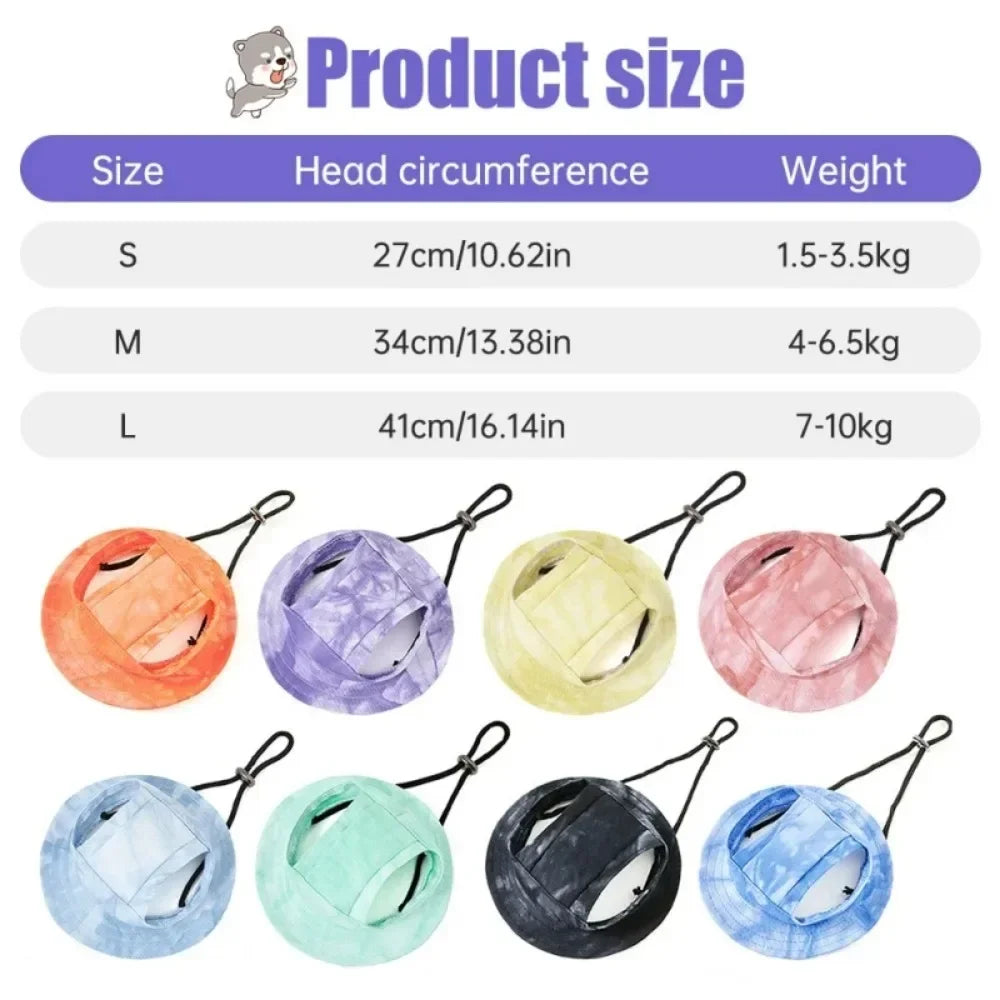 Pet Hats Cat Hat with Ear Holes Sunscreen Baseball Cap for Large Medium Small Dogs Summer Cat Cap Sun Hat Outdoor Hiking Hat
