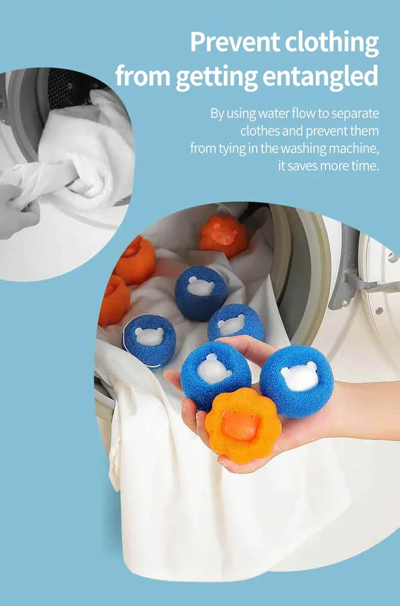 Laundry Balls Pet Hair Collector for Washing Machine Reusable Laundry Lint Catcher Removes Lint From Clothes Pet Cat Accessories