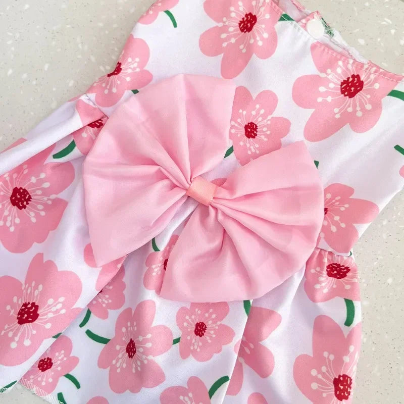 Puppy Skirt Spring Summer Dog Princess Dress Pet Skirt Cute Dog Dress Bow Lace for Small Medium Puppy Poodle Chihuahua Dog Cloth