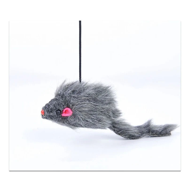 Juguete colgante para puerta con forma de ratón, para gatos, con clip elástico, para saltar, para aliviar el estrés y la ansiedad, ideal para mascotas.