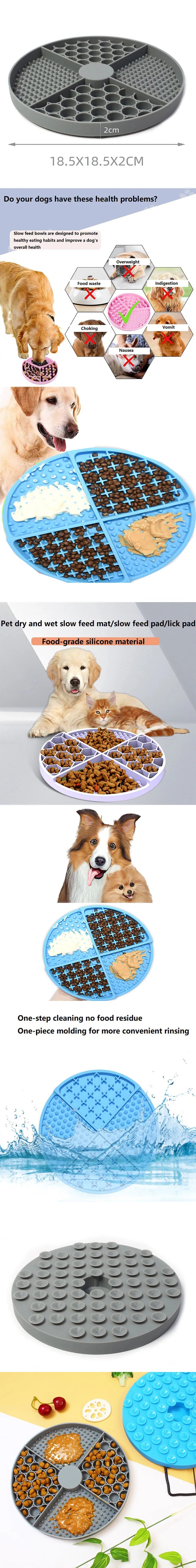 Licking Mat Dogs Pet Supplies Silicone Licking Mat Cat Slow Feeder with Suction Cup Slow Feeding Pad Dog Peeling Mat GCP02