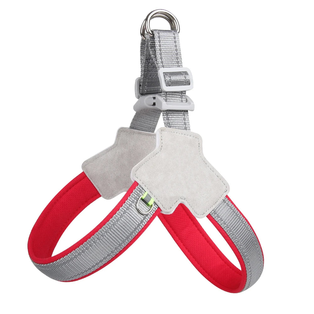 Pet Harness Reflective Outdoor Puppy Chest Strap With D-Ring For Small Dogs Cats Breathable Adjustable Vest Bulldog Supplies