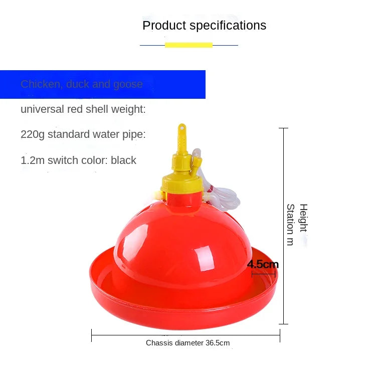 Chicken Duck Goose Broiler Plasson Drinker Plastic Poultry Waterer Automatic Fountaion Kettle Drinking Watering line Supplies