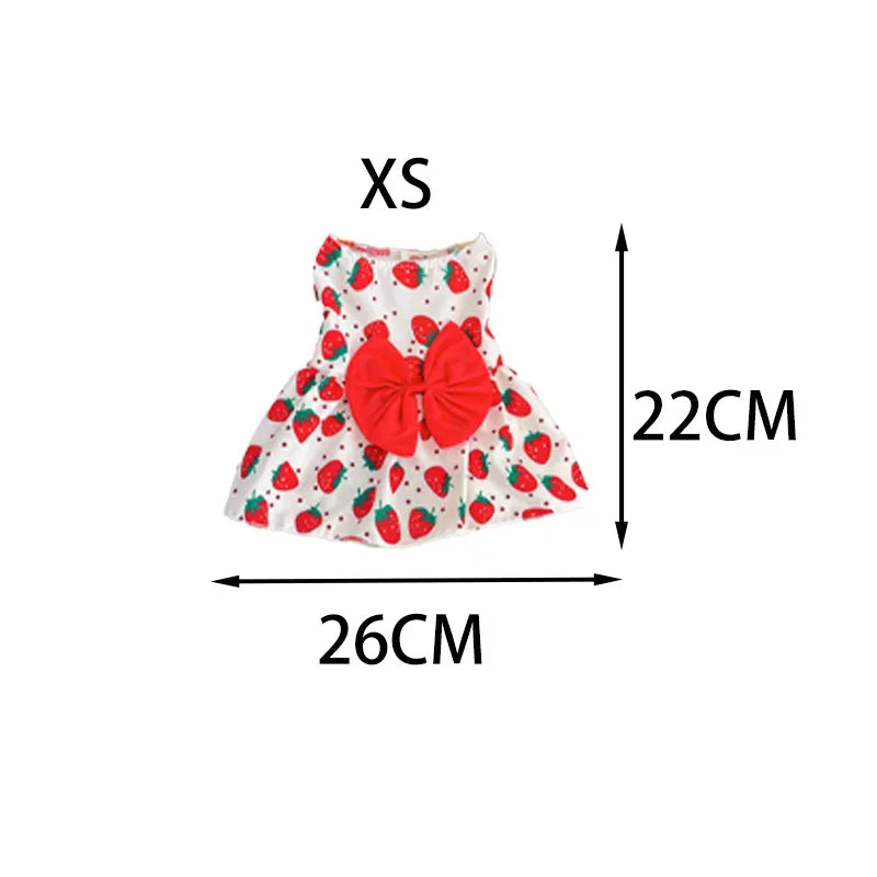 Puppy Skirt Spring Summer Dog Princess Dress Pet Skirt Cute Dog Dress Bow Lace for Small Medium Puppy Poodle Chihuahua Dog Cloth