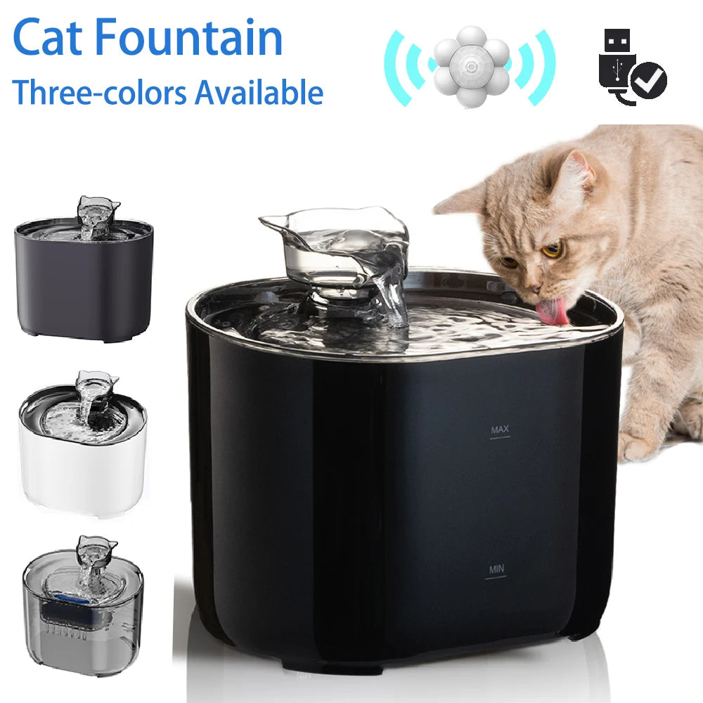 Cat Fountain Pets Water Fountain Cats Dispenser Auto Filter USB Electric Mute Cat Drinker Bowl Recirculate Filtring Drinker