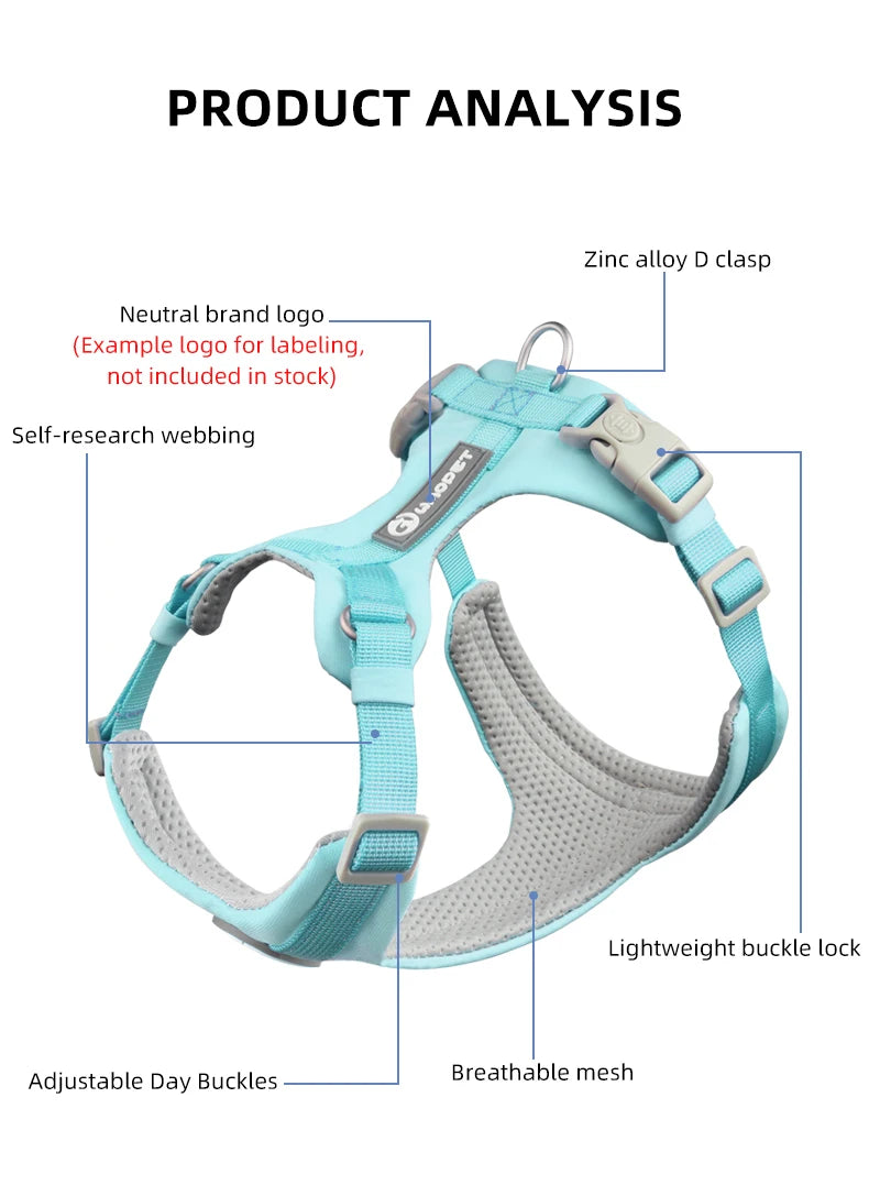Adjustable Pet Care Harness for Small Dogs, Puppy, Cat Vest, French Bulldog, Chihuahua, Pug Outdoor Walking Lead, Leash