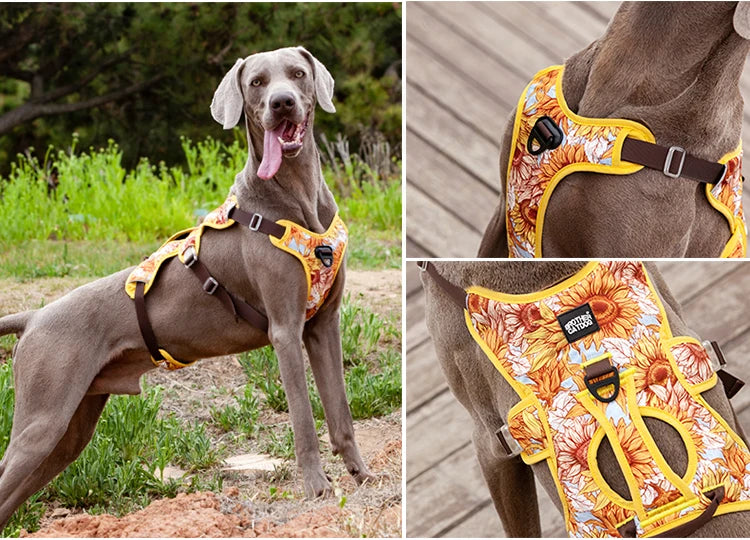 NO PULL Pet Dog Harness Adjustable Reflective Dog Chest Vest For Small Large Dogs Outdoor Training Protective Pet Supplies
