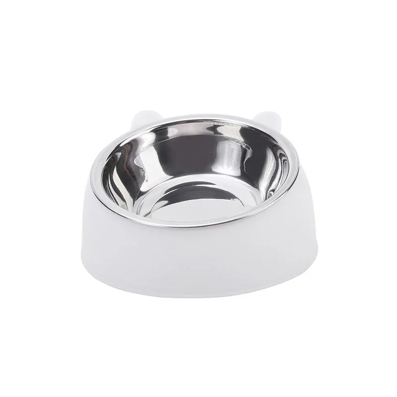 100ML Cat Dog Bowl 15 Degrees Raised Non Slip Puppy Base Cat Food Drinking Water Feeder Tilt Safeguard Neck Pet Bowl Accessories