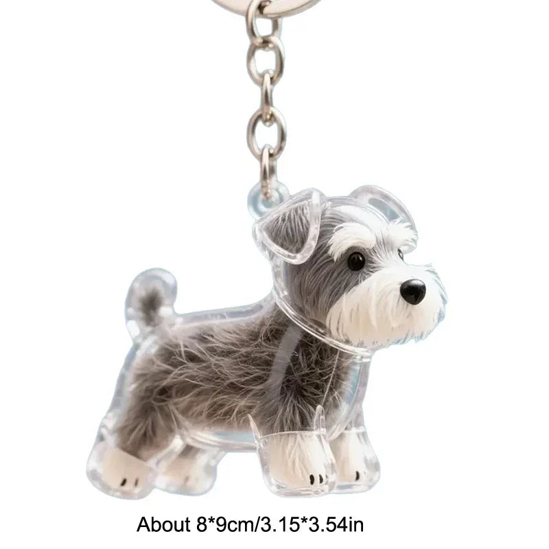 Dogs Hair Storage Pendant Cute Keychain Bag Pendant Couple Car Key Chains Jewelry Souvenir Collection Gift Decor Dog Accessories