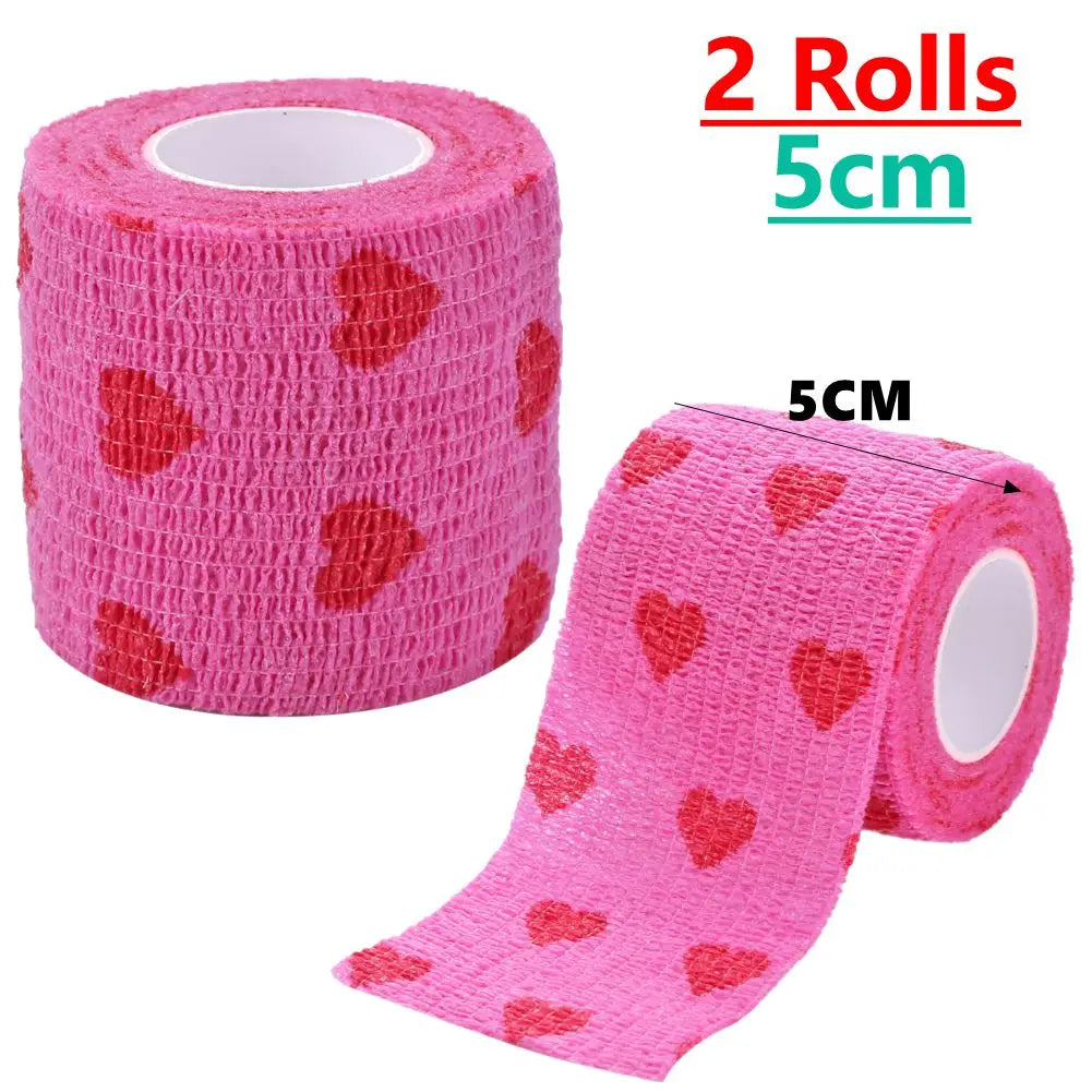 Pet Dog Cat Medical Breathable Elastic Bandage Non-woven Pet Self Adherent Wound Outdoor Retractable Sports Tape Dog Accessories