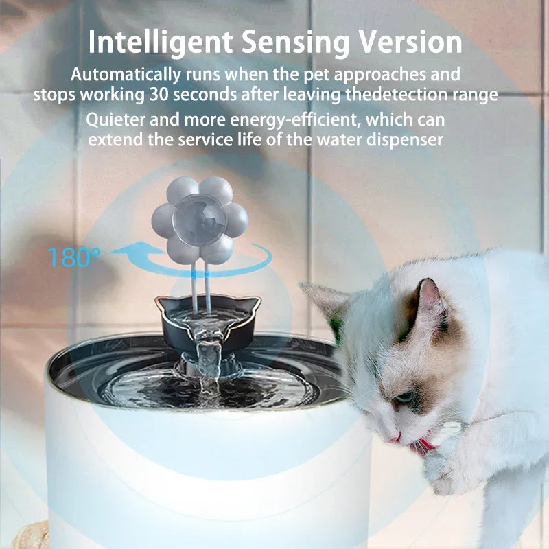 Cat Fountain Pets Water Fountain Cats Dispenser Auto Filter USB Electric Mute Cat Drinker Bowl Recirculate Filtring Drinker