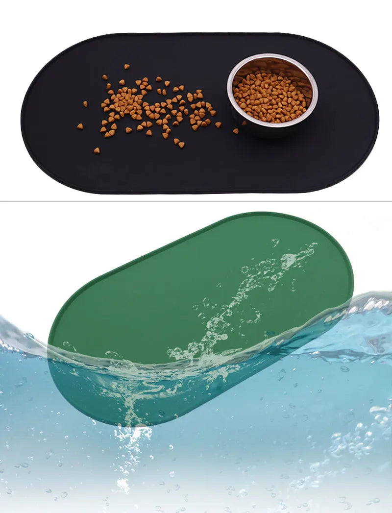 Pet Silicone Food Mat Placemat Waterproof Prevent Spills Dog Feeding Mats Easy to Clean Non-Slip Pet Feeding Water Supplies