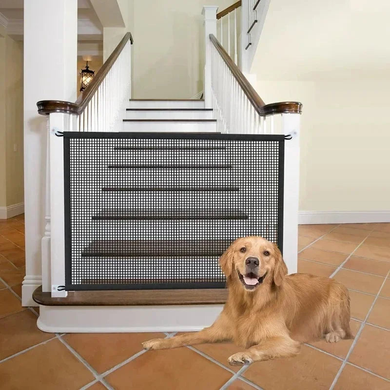 1Set Pet Barrier Fences Mesh Dog Gate Folding Stairs Entrance Separation Guard Portable Breathable Children Safety Playpen
