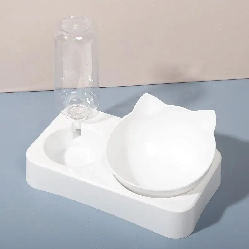 Gamelle pour animaux de compagnie, inclinable à 15 degrés pour protéger les vertèbres cervicales, distributeur automatique de nourriture pour chiens, fournitures d'alimentation pour animaux de compagnie