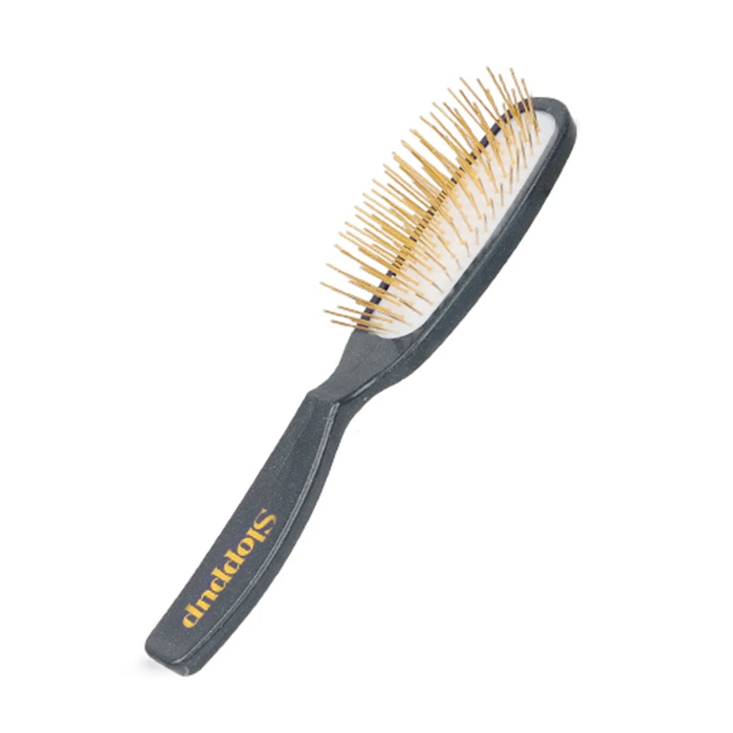 Pet Grooming Detangler Pin Dog Brush for Shedding & Removing Loose Fur, Lightweight ABS with Gold Plated Pins for Long Hair