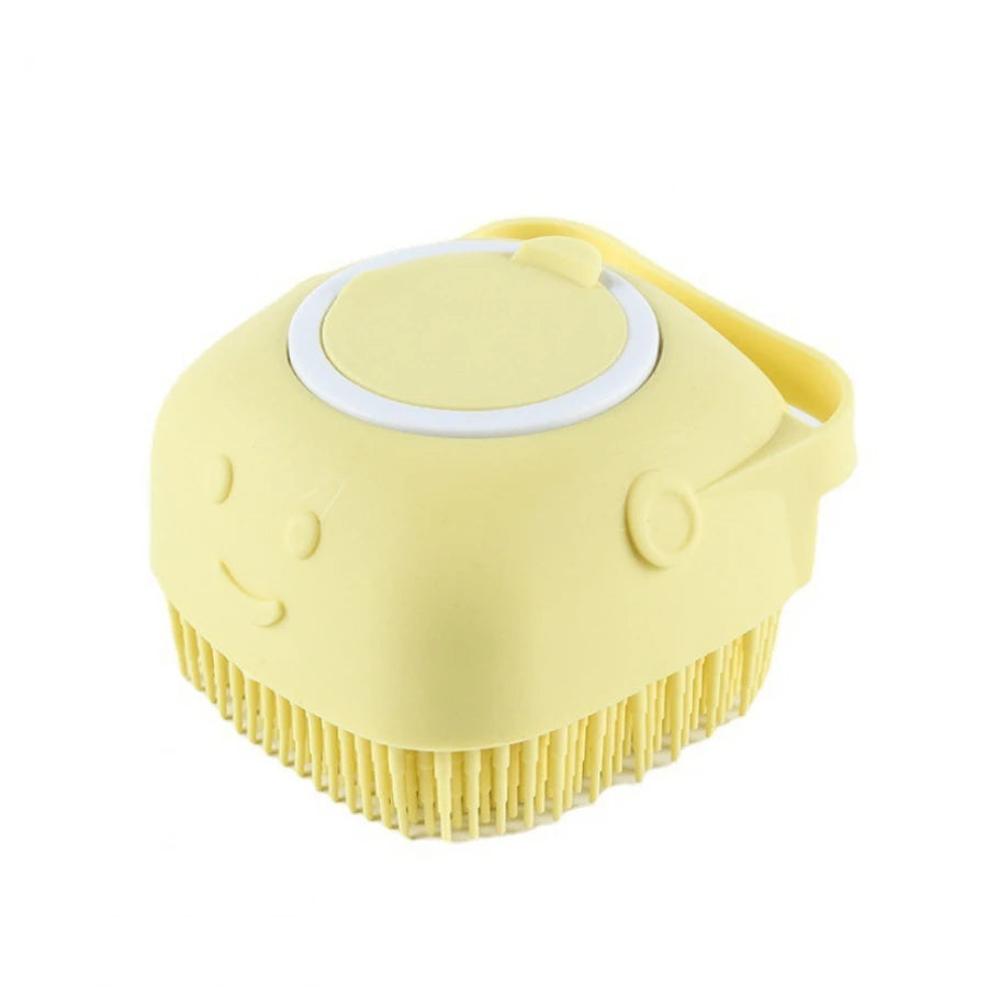 1pcs Soft Dog Bath Brush - Gentle Massage with Shampoo Dispenser - Efficient Cat Grooming Brush for a Paws-itive Cleanin