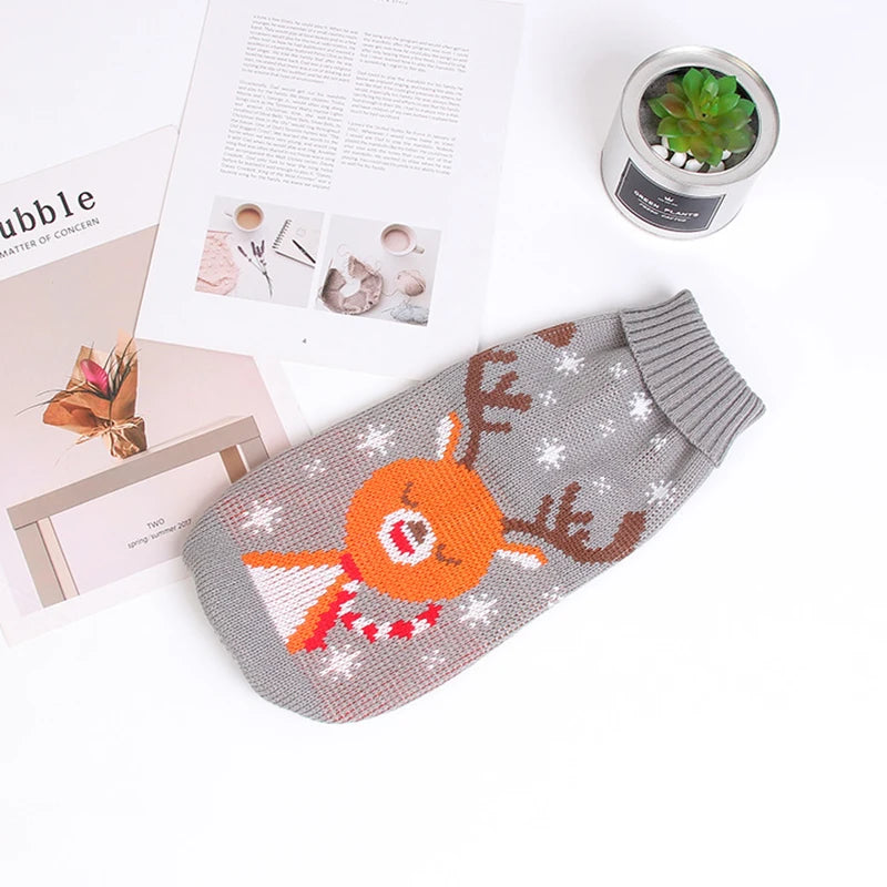 Warm Pet Dog Sweater Winter Dog Clothes for Small Medium Dogs Knitted Puppy Cat Coat Chihuahua French Bulldogs Yorkie Customes