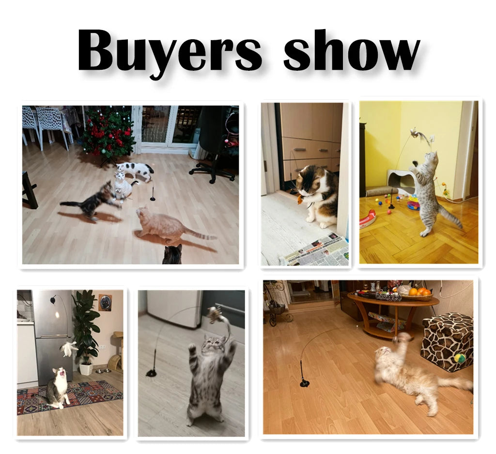 Simulation Bird interactive Cat Toy Funny Feather Bird with Bell Cat Stick Toy for Kitten Playing Teaser Wand Toy Cat Supplies