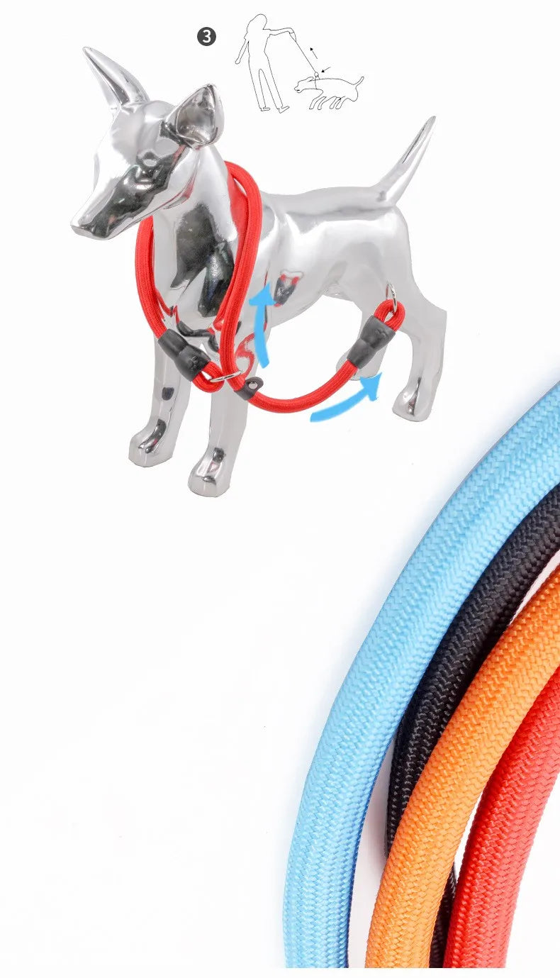 Dog Collar P Chain for Dog Walking Adjustable Dogs Collar P Rope Pet Collars Nylon Dogs Harness Puppy Training Rope Pet Supplies