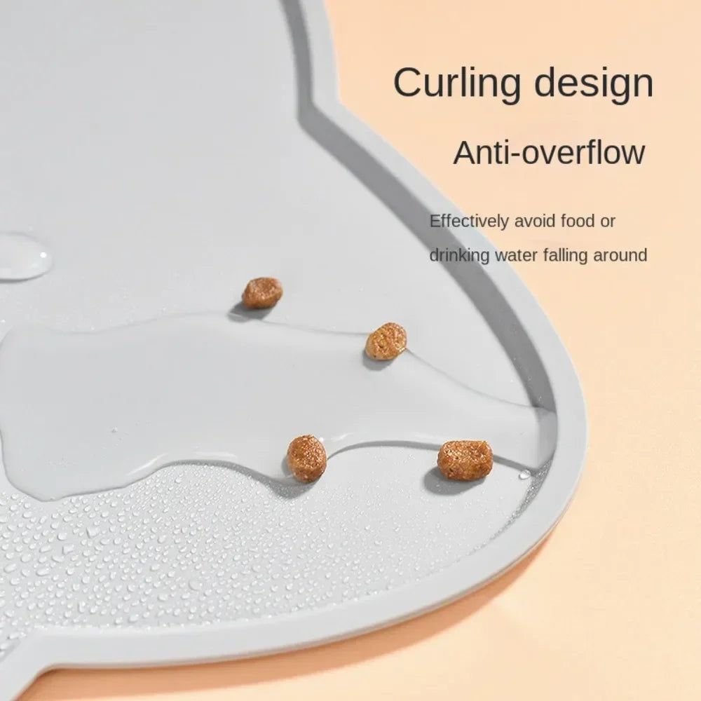 Non-slip For Dogs Water Feeding Dog Accessories Waterproof Watering Supplies Silicone Food Mat Pet Cats Feeders Pets Products
