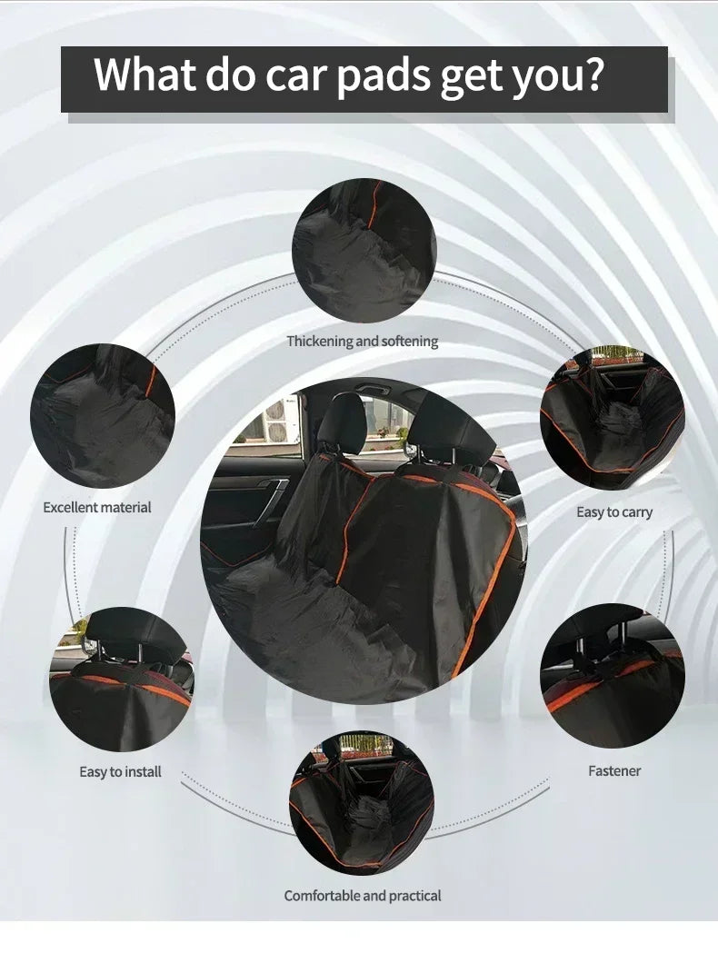 Premium Oxford Cloth Dog Car Seat Cover Durable Waterproof Scratchproof Pet Hammock Cushion Protector for Cars Trucks SUVs