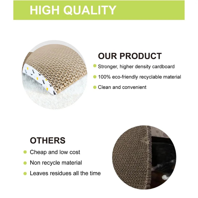 Cat scratching board cardboard cat scratching mat box for indoor cats scratching bed reversible durable with catnip