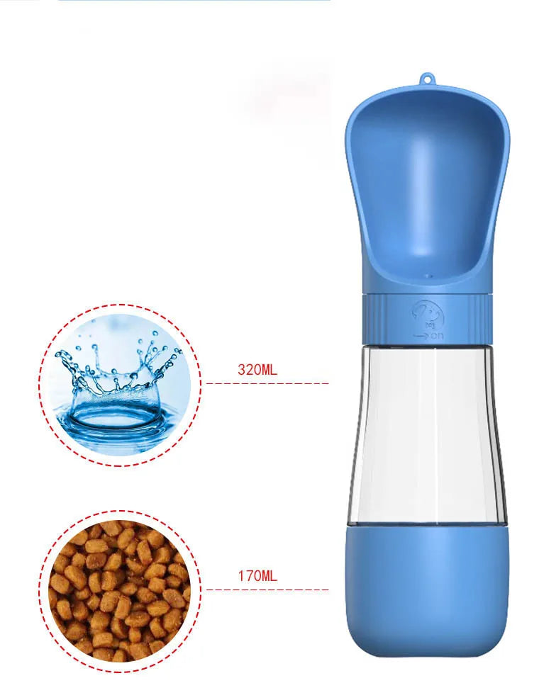 Two-in-one feeding and drinking pet water cup portable travel outdoor drinking fountain dog water cup kettle outdoor supplies