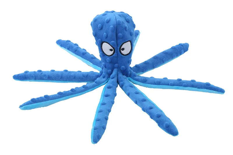 Pet Plush Toy Octopus Dog Interactive Toy Indestructible Bite Resistant Sound Puppy squeaky Octopu Dogs Rattle For Toys Supplies