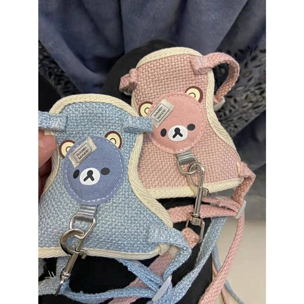 Pet Lead Leash Pet Harness for Small Cat Dog Outdoor Walking Adjustable Vest Chest Harness Dog Cat Leash Pet Supplies