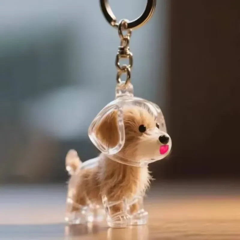 Dogs Hair Storage Pendant Cute Keychain Bag Pendant Couple Car Key Chains Jewelry Souvenir Collection Gift Decor Dog Accessories