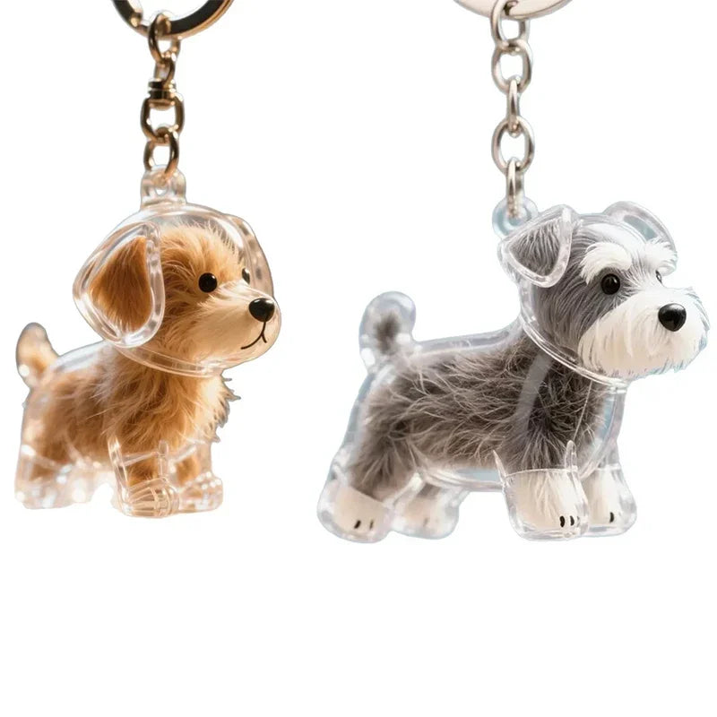 Dogs Hair Storage Pendant Cute Keychain Bag Pendant Couple Car Key Chains Jewelry Souvenir Collection Gift Decor Dog Accessories