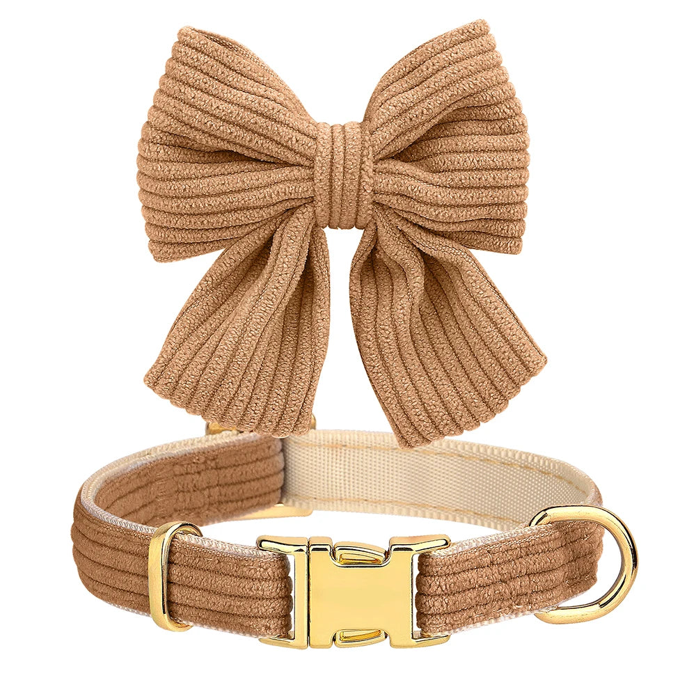 3PCS Dog Collar Harness Leash Set Breathable Dog Harnesses Soft Velvet Puppy Necklace With Bowknot Pet Walking Rope For Dogs Pug