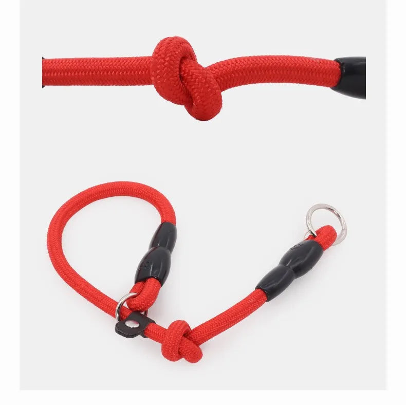 Dog Collar P Chain for Dog Walking Adjustable Dogs Collar P Rope Pet Collars Nylon Dogs Harness Puppy Training Rope Pet Supplies