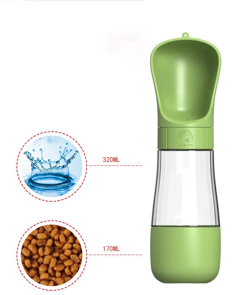 Two-in-one feeding and drinking pet water cup portable travel outdoor drinking fountain dog water cup kettle outdoor supplies