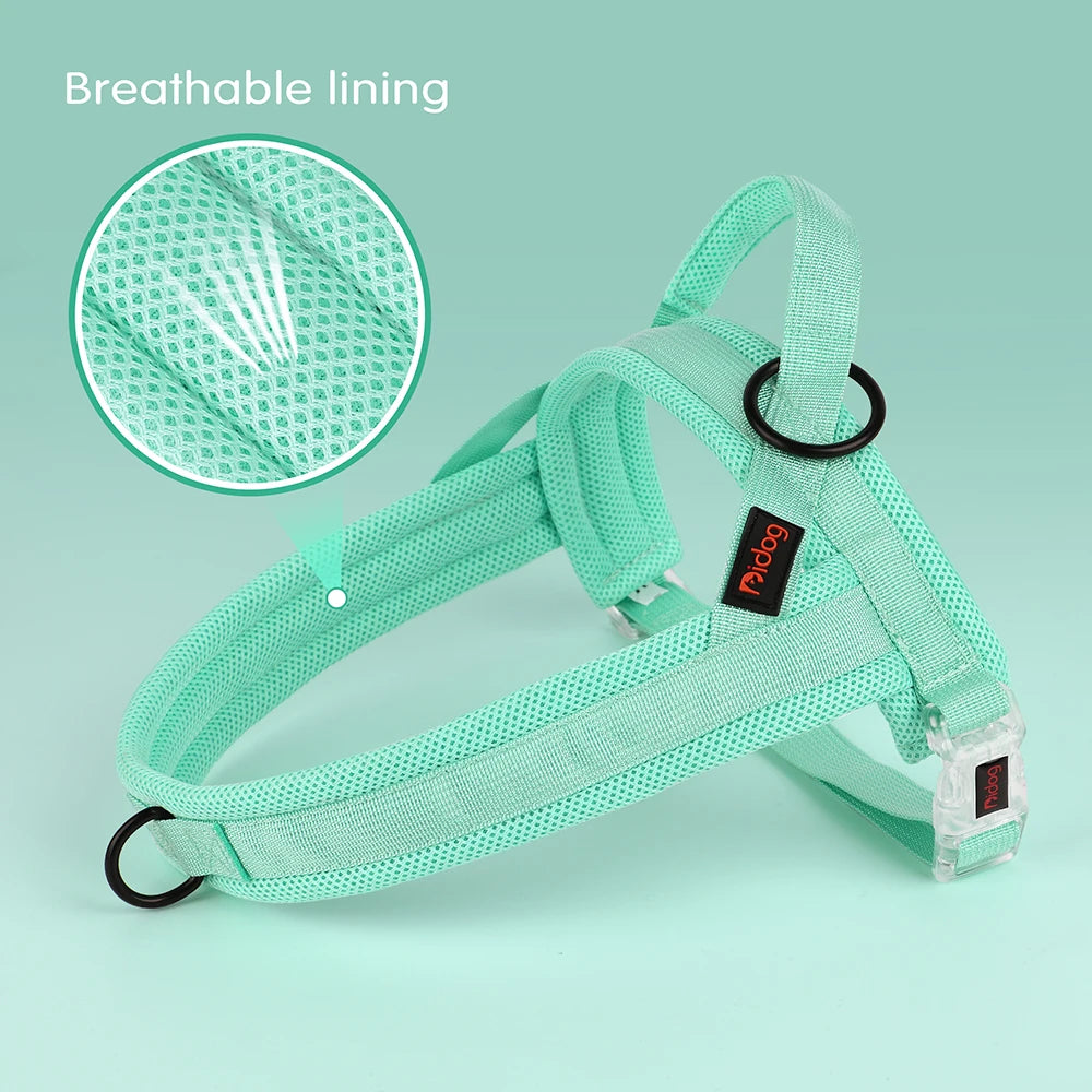 Soft No Pull Dog Harness Nylon Pitbull Dog Puppy Harnesses Padded Pet Vest Adjustable for Small Medium Large Dog Chihuahua Pug