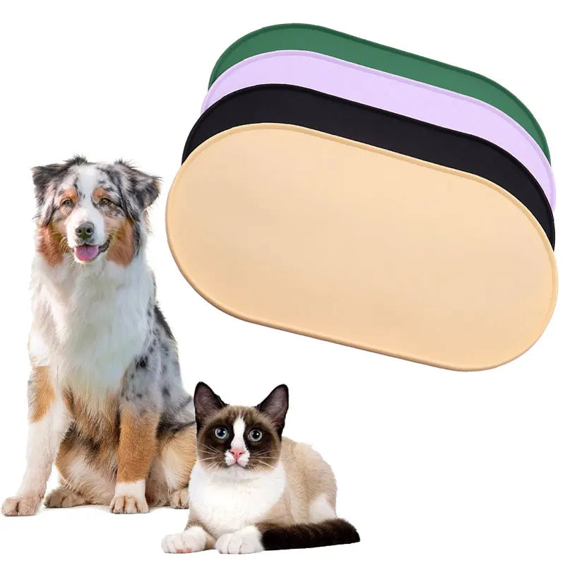 Pet Silicone Food Mat Placemat Waterproof Prevent Spills Dog Feeding Mats Easy to Clean Non-Slip Pet Feeding Water Supplies
