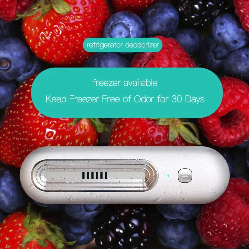 Refrigerator Deodorizer & Air Purifier - Extend Food Shelf Life, Remove Odors (Smoke, Pet, Toilet) for Car & Fridge