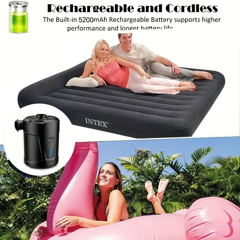 Portable air pump outdoor camping air mattress swimming pool swimming ring inflatable sofa air pump home