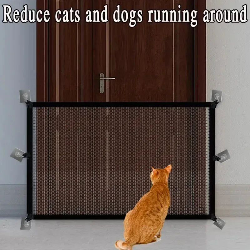 1Set Pet Barrier Fences Mesh Dog Gate Folding Stairs Entrance Separation Guard Portable Breathable Children Safety Playpen