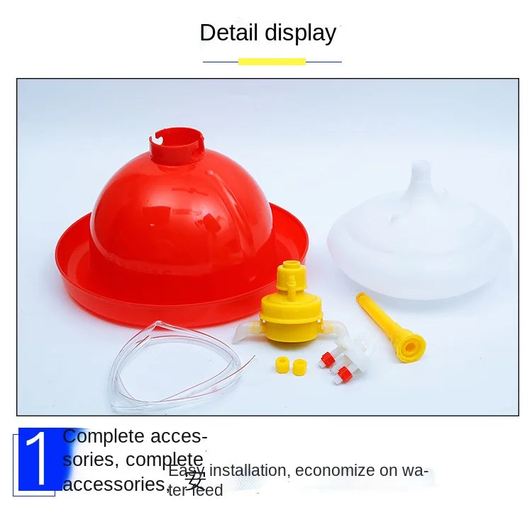 Chicken Duck Goose Broiler Plasson Drinker Plastic Poultry Waterer Automatic Fountaion Kettle Drinking Watering line Supplies