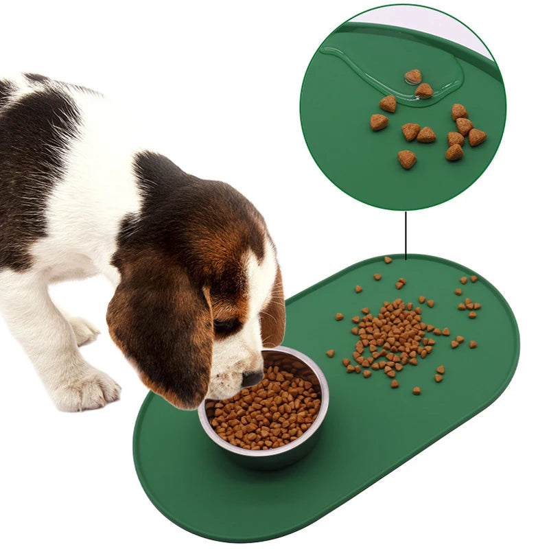 Pet Silicone Food Mat Placemat Waterproof Prevent Spills Dog Feeding Mats Easy to Clean Non-Slip Pet Feeding Water Supplies