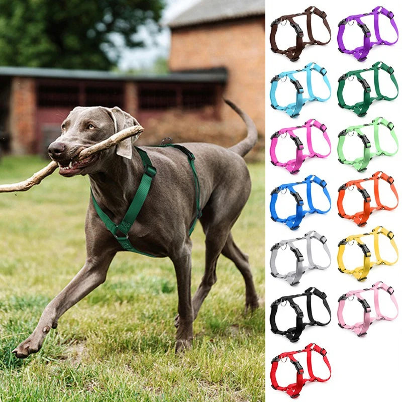 Husky H-Shaped Pet Dog Harness Explosion-Proof Soft Chest Strap Medium Large Dog Traction Durable Nylon Pet Leash Accessories