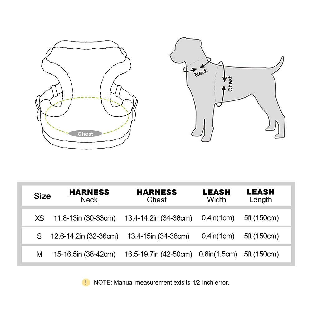 Soft Pet Dog Harnesses Vest No Pull Adjustable Chihuahua Puppy Cat Harness Leash Set For Small Medium Dogs Coat Arnes Perro