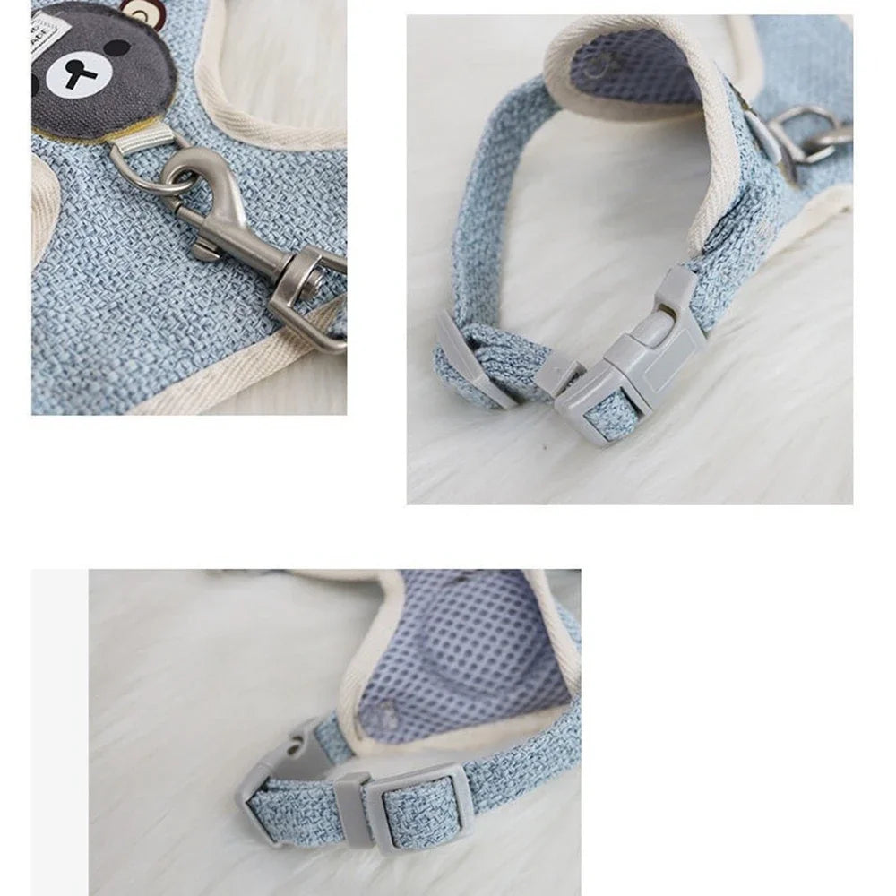 Pet Lead Leash Pet Harness for Small Cat Dog Outdoor Walking Adjustable Vest Chest Harness Dog Cat Leash Pet Supplies
