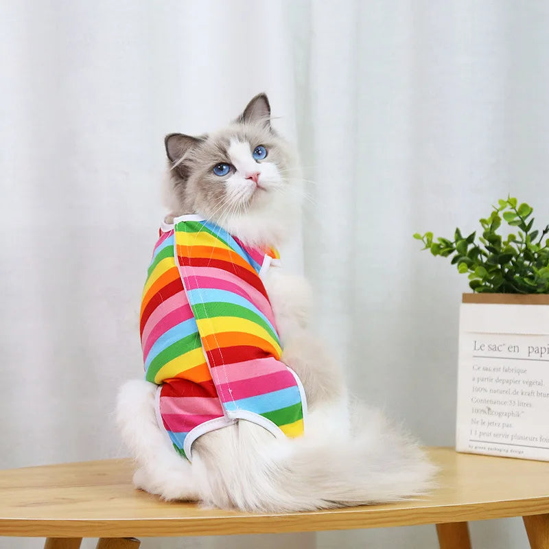 Cat Anti-licking Sterilization Clothes Pet Surgery Suit for Small Dog Cat Weaning Breathable Puppy Anti-scratch Body Strap Vest