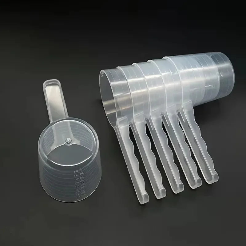 5Pcs 100ml Transparent Pet Measuring Spoons With Scale Dog Cat Feeding Shovel Tableware Pet Supplies Milk Powder Seasoning Scoop