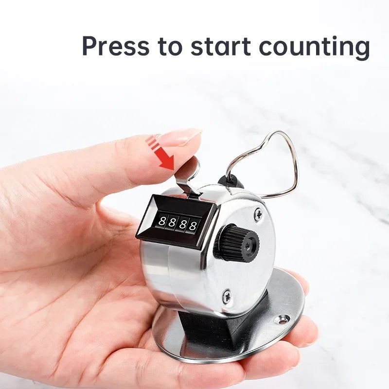 Easy To Use NEW 4 Digit Hand Tally Counter Manual Clicker Golf Training Digital Counting Device Mini Mechanical Counter