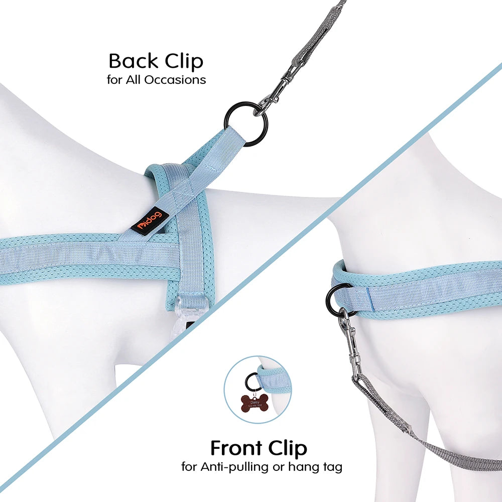 Soft No Pull Dog Harness Nylon Pitbull Dog Puppy Harnesses Padded Pet Vest Adjustable for Small Medium Large Dog Chihuahua Pug