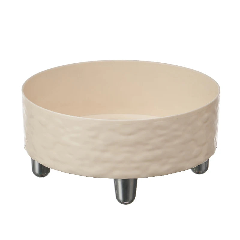 A water ripple high-foot pet bowl, stainless steel dog bowl, stylish and simple feeding and water feeding neck cat bowl, indoor